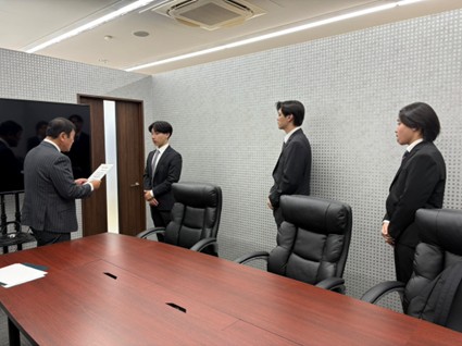 内定式の様子
